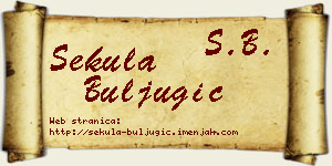 Sekula Buljugić vizit kartica